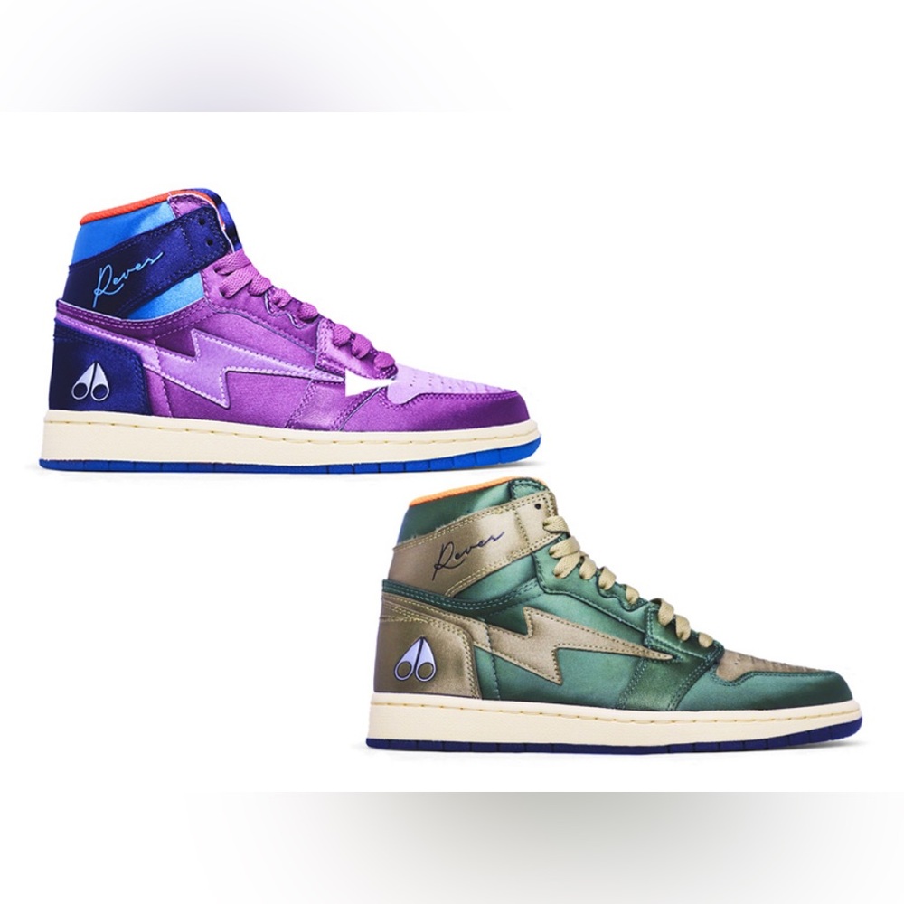 Kool KIY x MOOSE KNUCKLES Purple Satin Size 12 Sneakers
